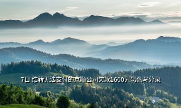 7日 結(jié)轉(zhuǎn)無法支付的京順公司欠款1600元怎么寫分錄