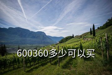 600360多少可以買