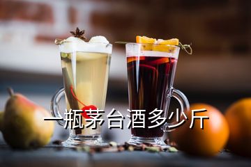 一瓶茅臺酒多少斤