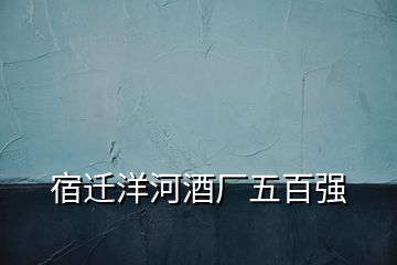 宿遷洋河酒廠(chǎng)五百?gòu)?qiáng)