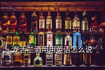 龍舌蘭酒用用英語怎么說