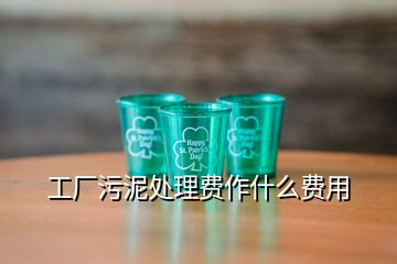 工廠污泥處理費作什么費用