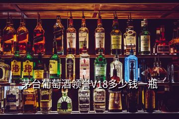 茅臺葡萄酒領(lǐng)譽(yù)V18多少錢一瓶