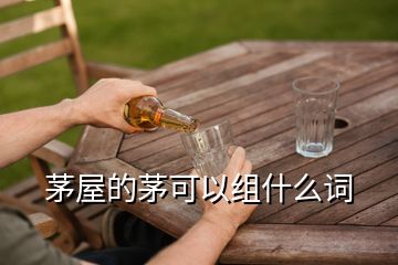 茅屋的茅可以組什么詞