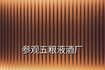 參觀五糧液酒廠