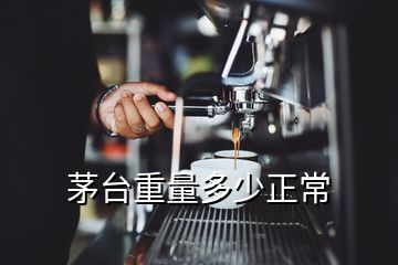 茅臺重量多少正常