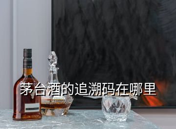 茅臺(tái)酒的追溯碼在哪里