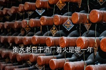 衡水老白干酒廠著火是哪一年