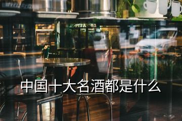 中國(guó)十大名酒都是什么