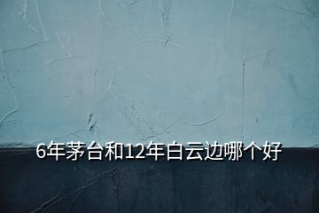 6年茅臺和12年白云邊哪個(gè)好