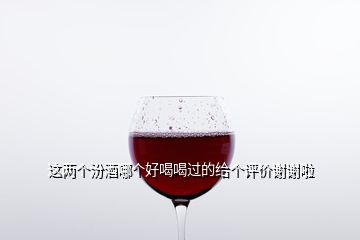 這兩個(gè)汾酒哪個(gè)好喝喝過的給個(gè)評價(jià)謝謝啦