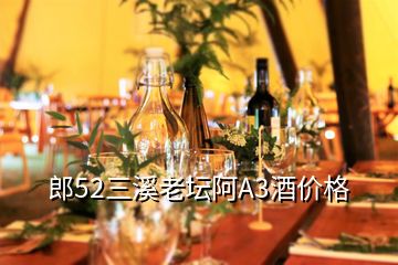 郎52三溪老壇阿A3酒價格