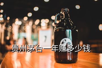 貴州茅臺(tái)一年賺多少錢