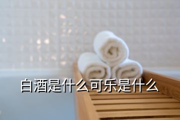 白酒是什么可樂是什么