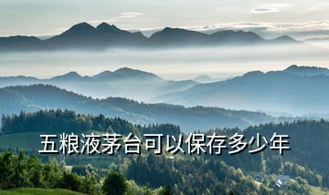 五糧液茅臺(tái)可以保存多少年