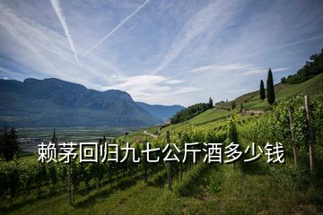 賴茅回歸九七公斤酒多少錢