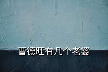 曹德旺有幾個(gè)老婆