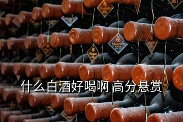 什么白酒好喝啊 高分懸賞