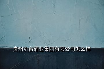 貴州氿臺酒業(yè)集團有限公司怎么樣