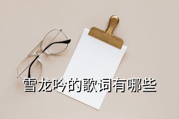 雪龍吟的歌詞有哪些