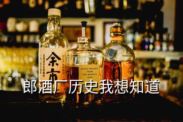 郎酒廠歷史我想知道