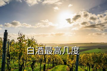 白酒最高幾度