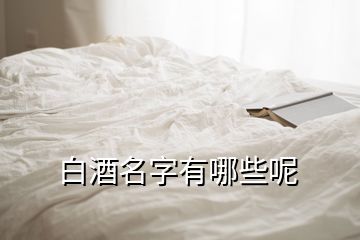 白酒名字有哪些呢