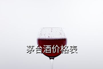 茅臺酒價格表