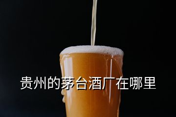 貴州的茅臺(tái)酒廠在哪里