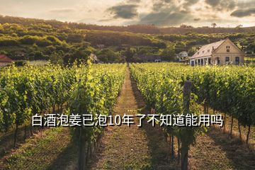 白酒泡姜已泡10年了不知道能用嗎