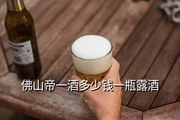 佛山帝一酒多少錢一瓶露酒