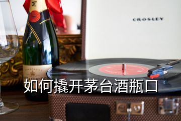 如何撬開茅臺(tái)酒瓶口