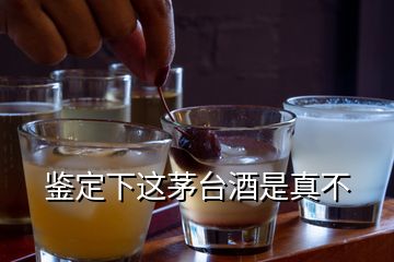 鑒定下這茅臺酒是真不