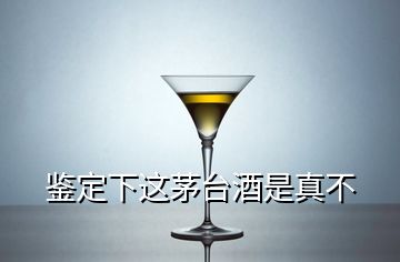 鑒定下這茅臺酒是真不