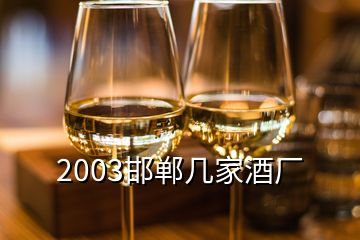 2003邯鄲幾家酒廠