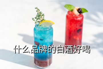 什么品牌的白酒好喝