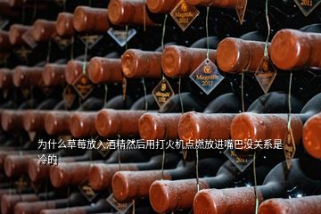 為什么草莓放入酒精然后用打火機點燃放進嘴巴沒關系是冷的