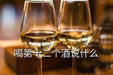 喝第十二個(gè)酒說什么