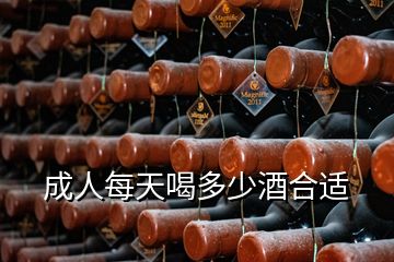 成人每天喝多少酒合適