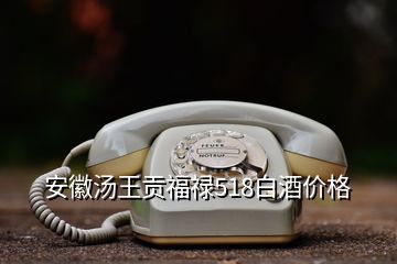 安徽湯王貢福祿518白酒價格