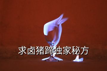 求鹵豬蹄獨(dú)家秘方