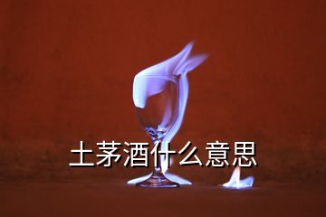 土茅酒什么意思