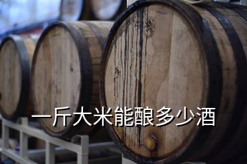 一斤大米能釀多少酒