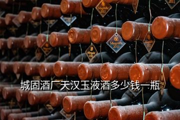 城固酒廠天漢玉液酒多少錢一瓶