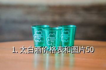 1. 太白酒價(jià)格表和圖片50