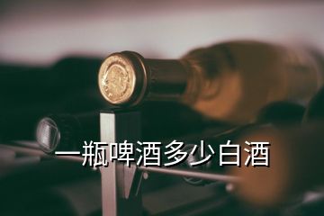 一瓶啤酒多少白酒