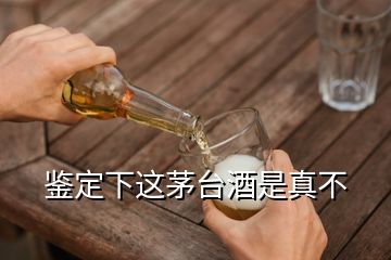 鑒定下這茅臺酒是真不