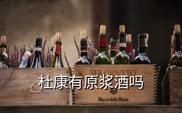 杜康有原漿酒嗎