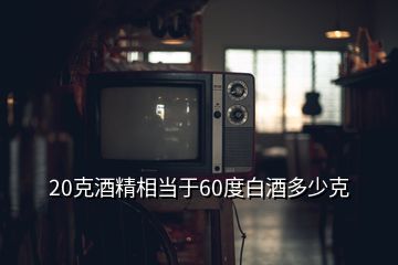 20克酒精相當(dāng)于60度白酒多少克