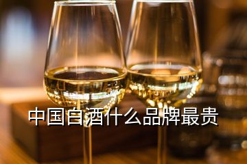 中國白酒什么品牌最貴